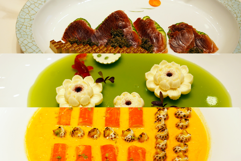 大觀樓長聯(lián)宴。從上至下依次為北走蜿蜒、九夏芙蓉、蟹嶼螺洲。供圖